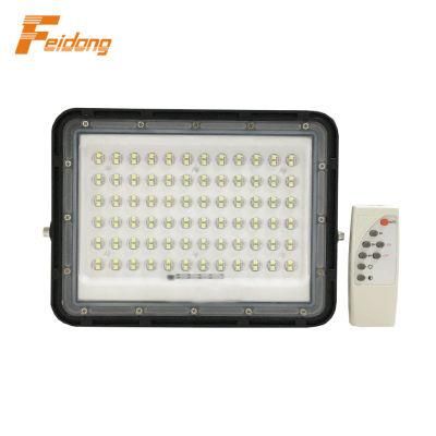 60W 100W 200W 300W Light Control Remote Control Time Control Black Color Outdoor Solar Light Lamp