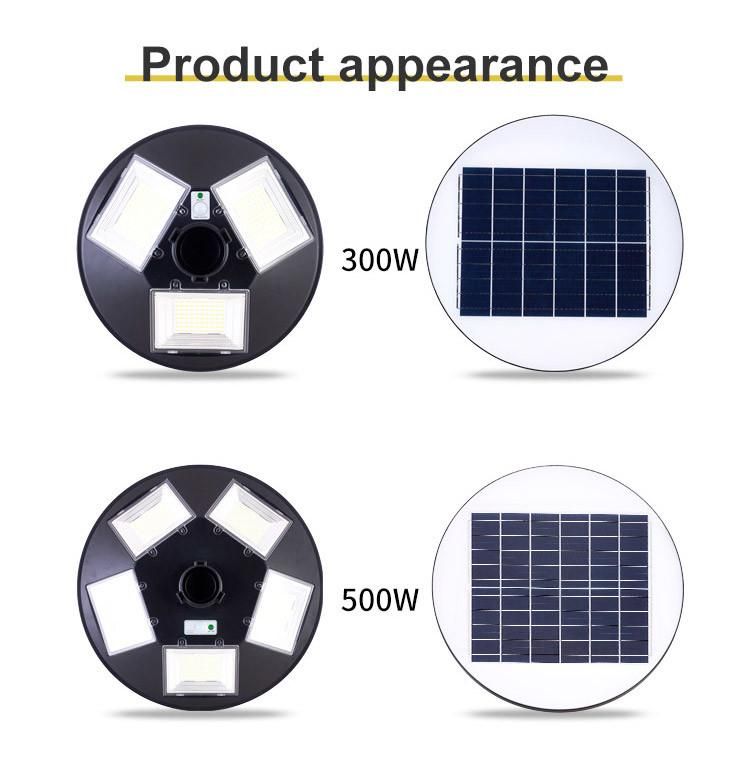 LED Integrated Solar Street Light Outdoor IP65 Solar Street Light for Long Time Lighting UFO All in One Solar Street Light