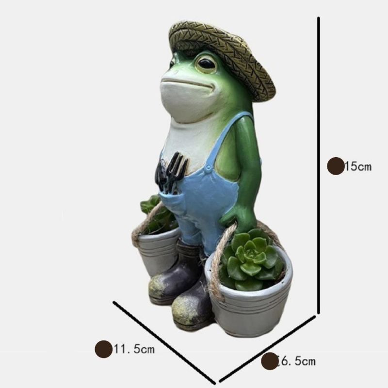 Frog Yard Garden Decorations, Outdoor Animal Statue Gardening Gifts for Christmas Figurine Decorations for Yard Wyz19761