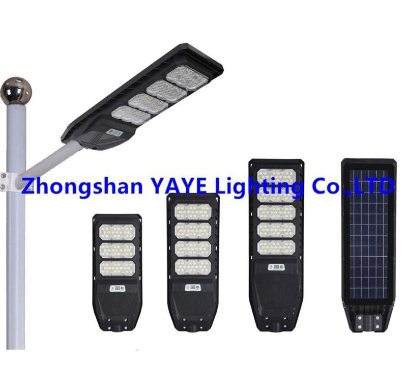 Yaye 2022 Hottest Sell 300W/400W/500W Outdoor IP67 LED Solar Street Road Wall Garden Light with 1000PCS Stock/Remote Controller/Radar Sensor/ 3 Years Warranty
