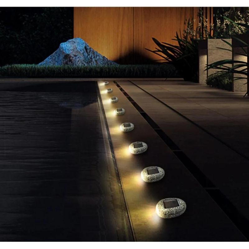 Garden Light Patio Solar Stone Lamp Outdoor High Imitation Stone Lamp Garden Path Decoration Lights Wyz20549