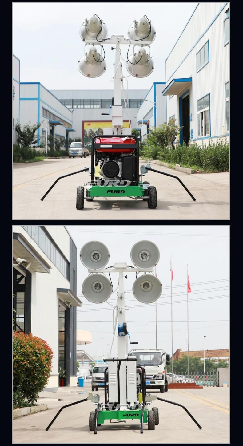 5m Portable Telescopic Lighting Tower Machine