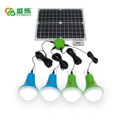 Solar Lights Home Portable Solar LED Lamp with 4 Bulbs