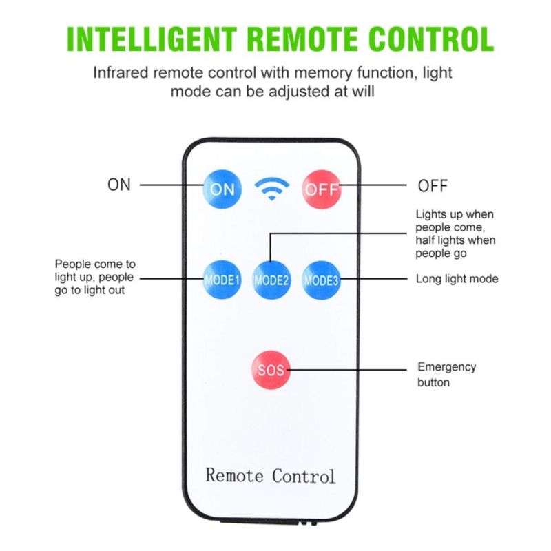 240 COB Solar LED Light Waterproof with PIR Motion Sensor, Smart Remote Control