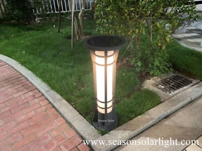 High Power Solar LED Garden Lawn Light Square Integrated Bollard Lighting Outdoor Decorative Garden Lights