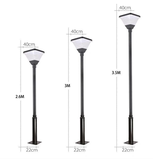 Stand Alone All in One Outdoor Front Courtyard Solar Driveway Pole Lights