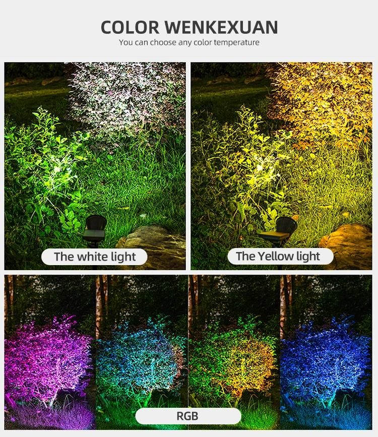 Bspro Decoration Modern Lamp Waterproof RGB Decor Outdoor LED Lawn Lights Solar Garden Light