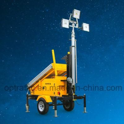 Cost Effective Silent Long Lasting Portable Solar Light Tower
