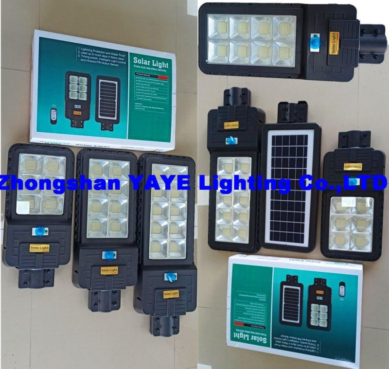 Yaye 2021 Hot Sell 300W 250W 200W 150W 100W 50W TUV SGS ISO CE Solar Street Road Garden LED Lamp 1000PCS Stock/Radar /Remote / 3 Years Warranty