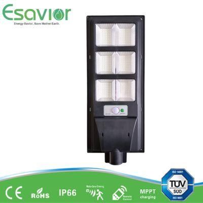 Esavior Solar Powered 90W All in One LED Outdoor Solar Street/Road/Garden Light with Panel and Lithium Battery