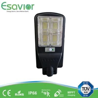 Professional Manufacturer 60W All in One Integrated Motion Sensor LED Solar Street Garden Light for Residential with IP67 Ik10 CE RoHS