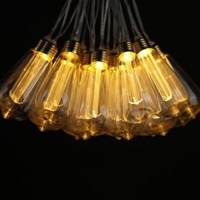 Retro Edison Bulb Solar RGB LED Garden Christmas Decoration Outdoor String Light