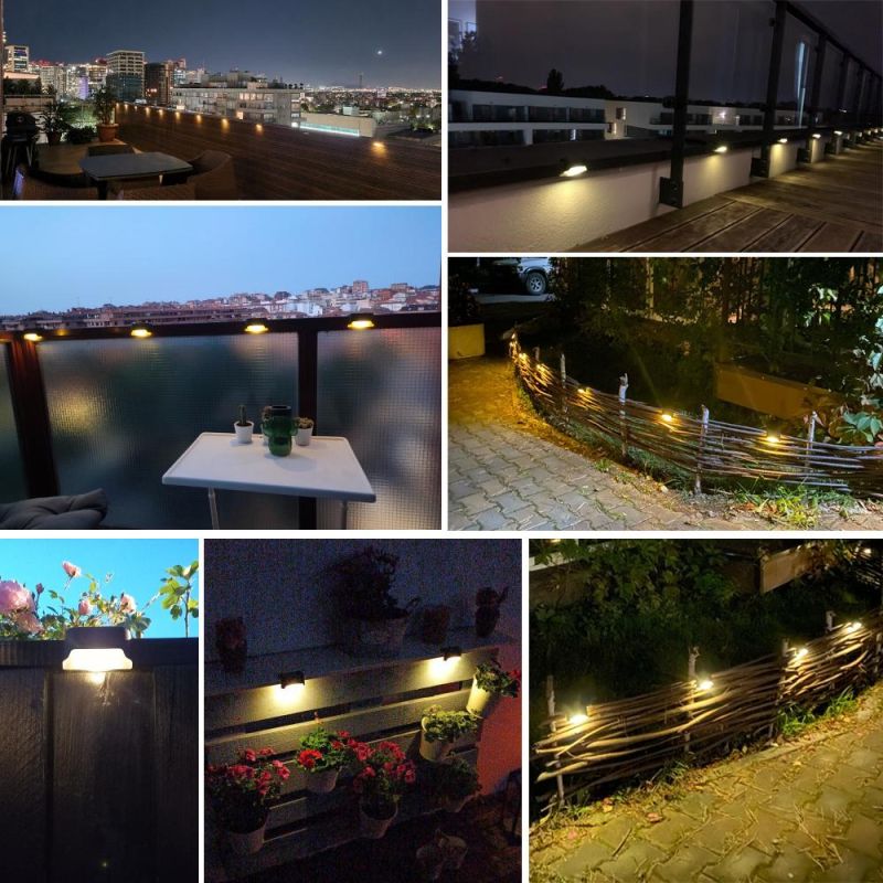 Solar Lights Solar Step Lights Outdoor Waterproof LED Solar Power Garden Light Lamp Decoration for Patio Stair Garden Yard Fence