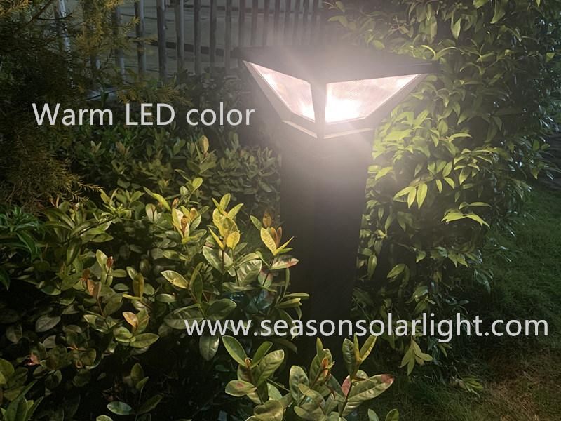High Power 1m Outdoor Garden Lighting Solar Powered LED Bollard Lamp with Warm+White LED Light