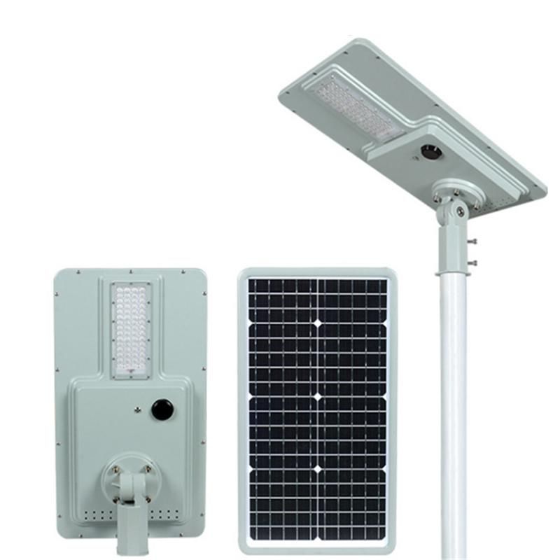 Integrated All in One Motion Sensor Solar Power LED Street Light 80W