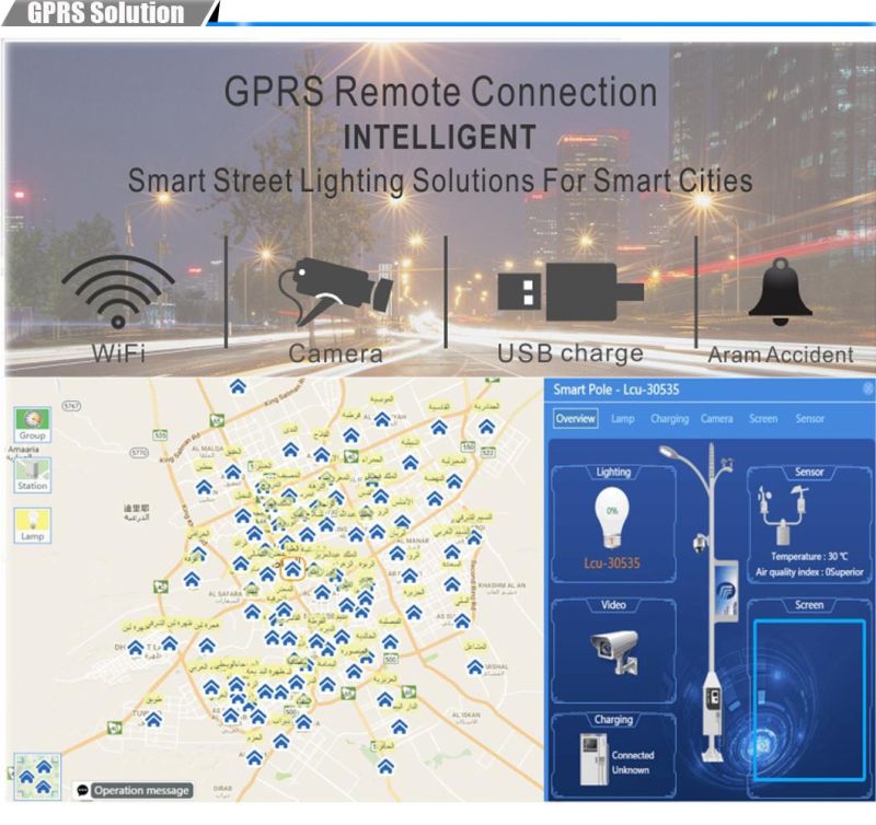 Highway Hybrid All in Industrial Aluminum Integr Intelligent Intregated Iot Solar Street Light