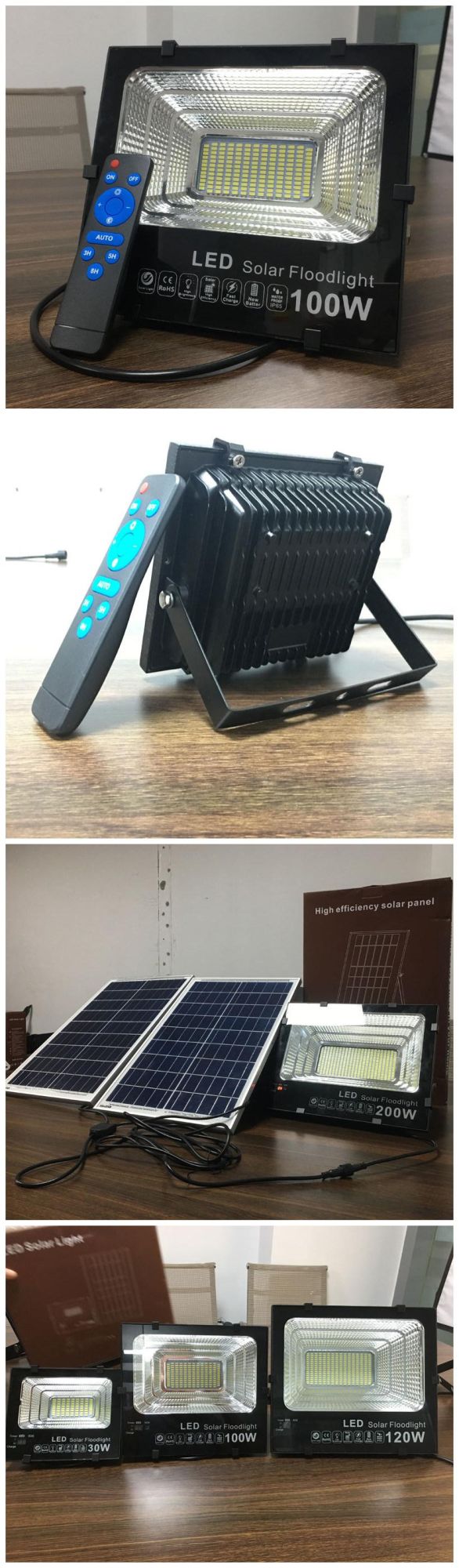 50W 80W 100W 120W Energy Saving Solar LED Garden Light Solar LED Flood Light