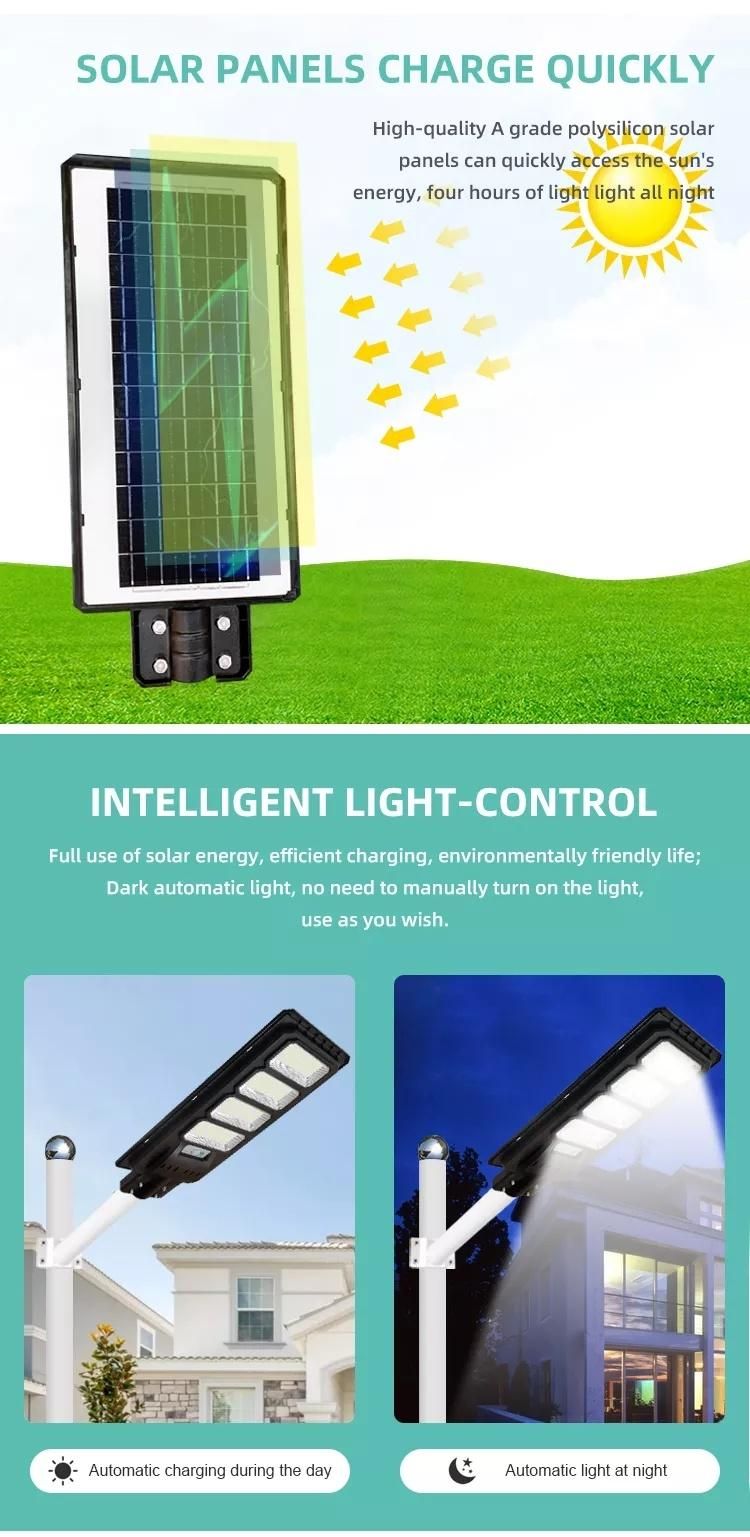 Outdoor Waterproof 300W LED Solar Street Light with Sensor