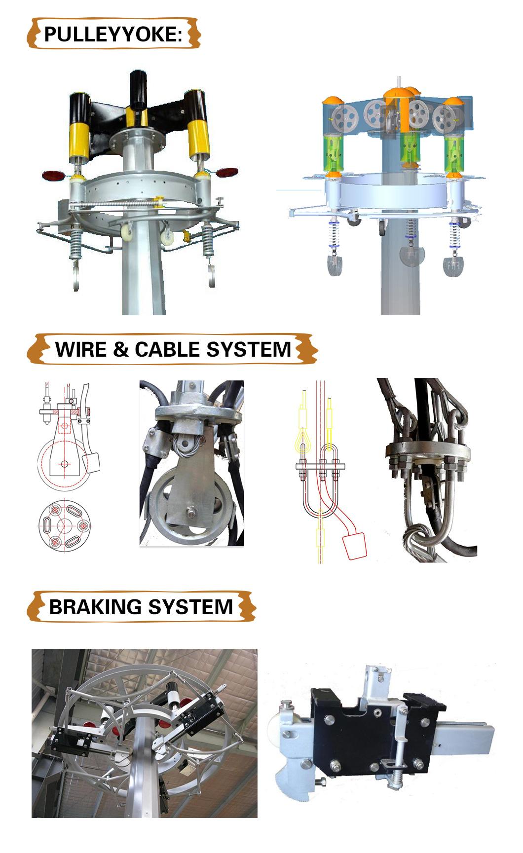 China Manufacturer OEM ODM Design High Mast Winch System Motor Detachable Light Pole
