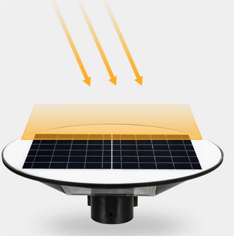 China Manufacturer Round Light Sensor Solar Garden Lamp Outdoor Waterproof