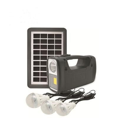 Solar Home Power System Portable LED Flashlight Lamp with Charging Mobile Function