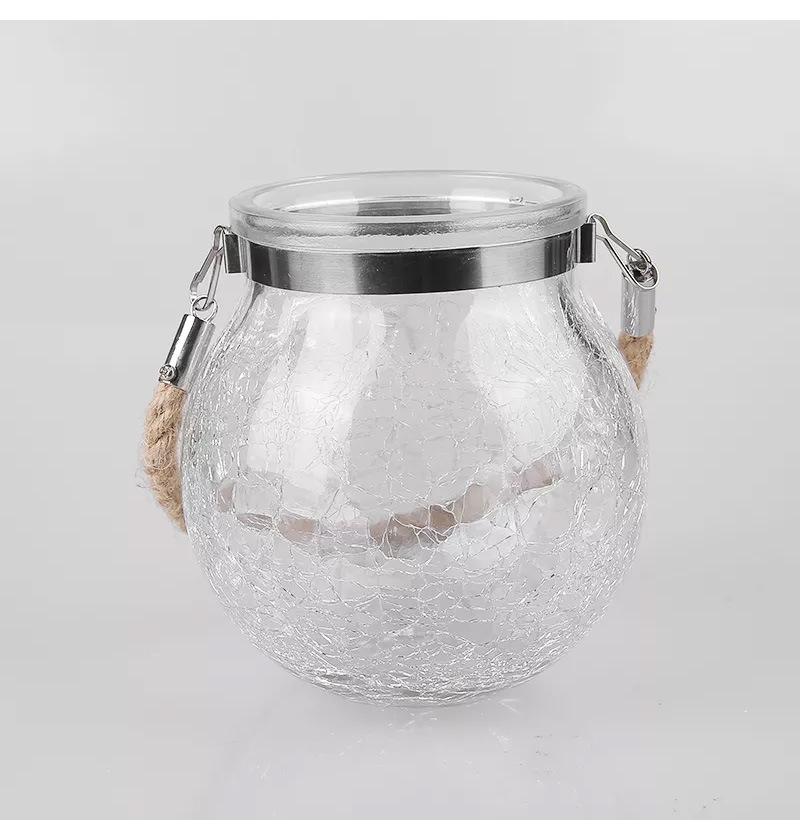Hanging Outdoor Lamp Crackle Bottle Glass Solar Christmas Lights Outdoor Outdoor LED Street Solar Garden Lights Solar Light