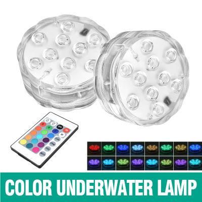 10 LEDs Remote Control Waterproof IP68 RGB Submersible Pool Light