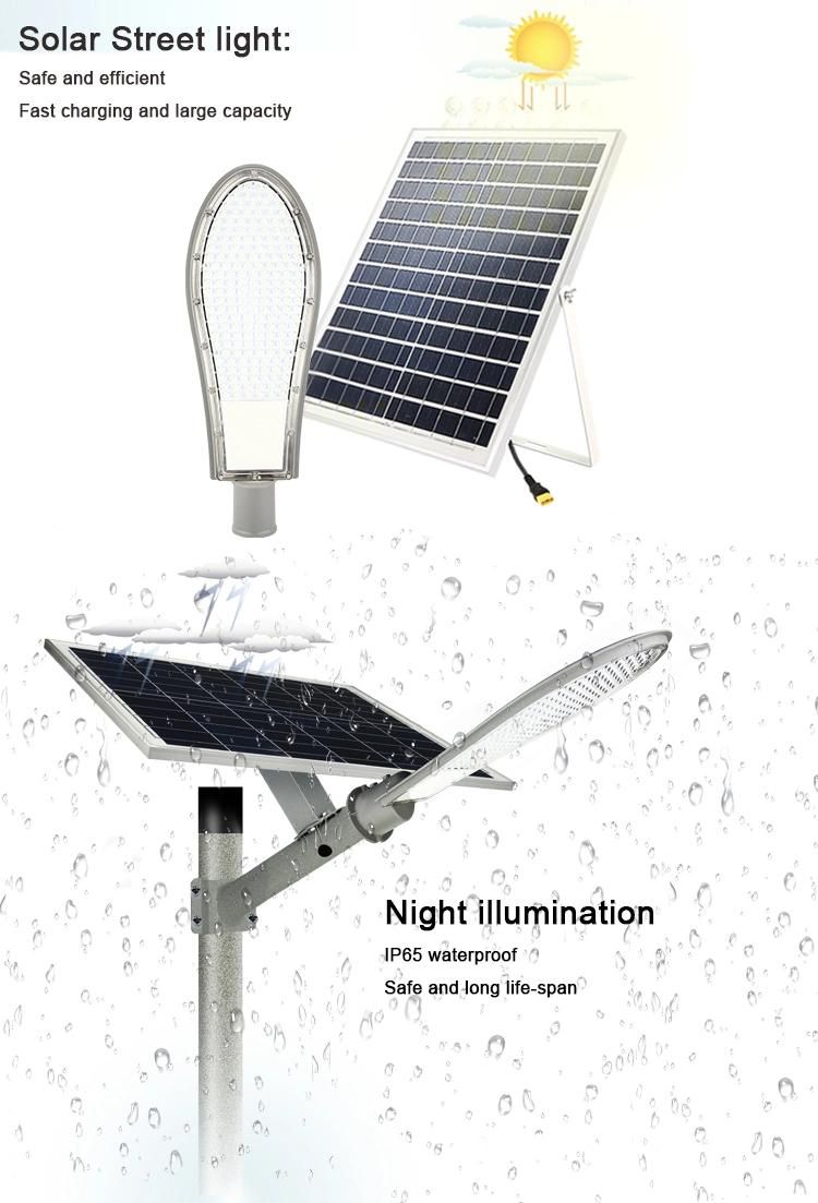 Public Road 360 Degree Solar Panel Power Lamp Street Light 100W 6000K