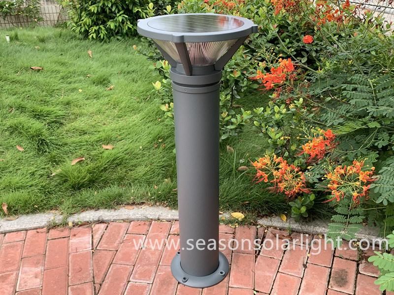 High Lumen Outdoor Bollard Solar Power System LED Garden Light with Warm+White LED Lighting