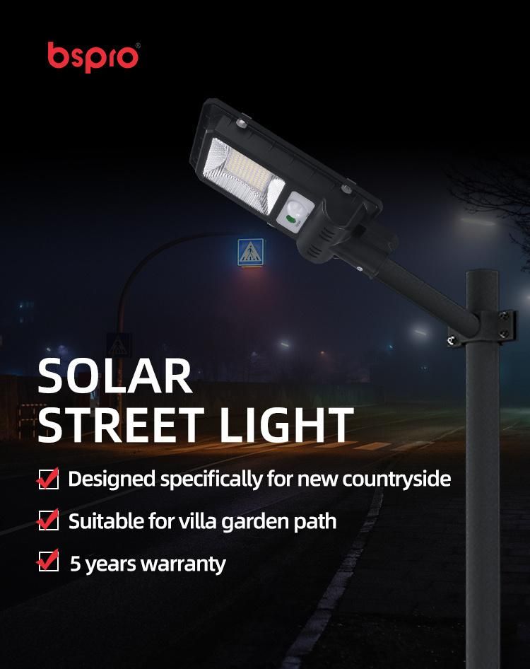 Bspro Competitive Price Lithium Battery 50W IP65 Waterproof All in One Outdoor Powered LED Solar Street Light