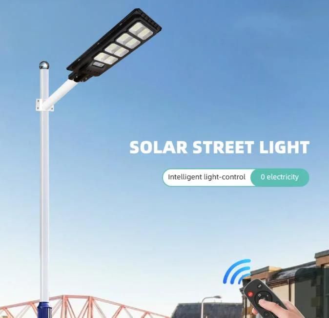 High Quality Durable High Brightness 200W Solar Street Lights Outdoor Lamp LED 12000 Lumen Control Garden, Street, Basketball Court