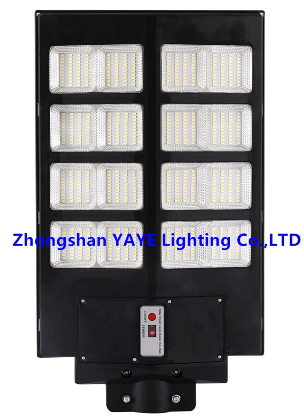 Yaye 400W Outdoor All in One/ Integrated Motion Sensor Solar LED Street Road Light Garden Light with Panel and Lithium Battery/ 1000PCS Stock