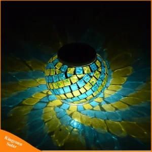 Solar Powered LED Garden Mosaic Glass Decorative Light for Home Bar Party Festival