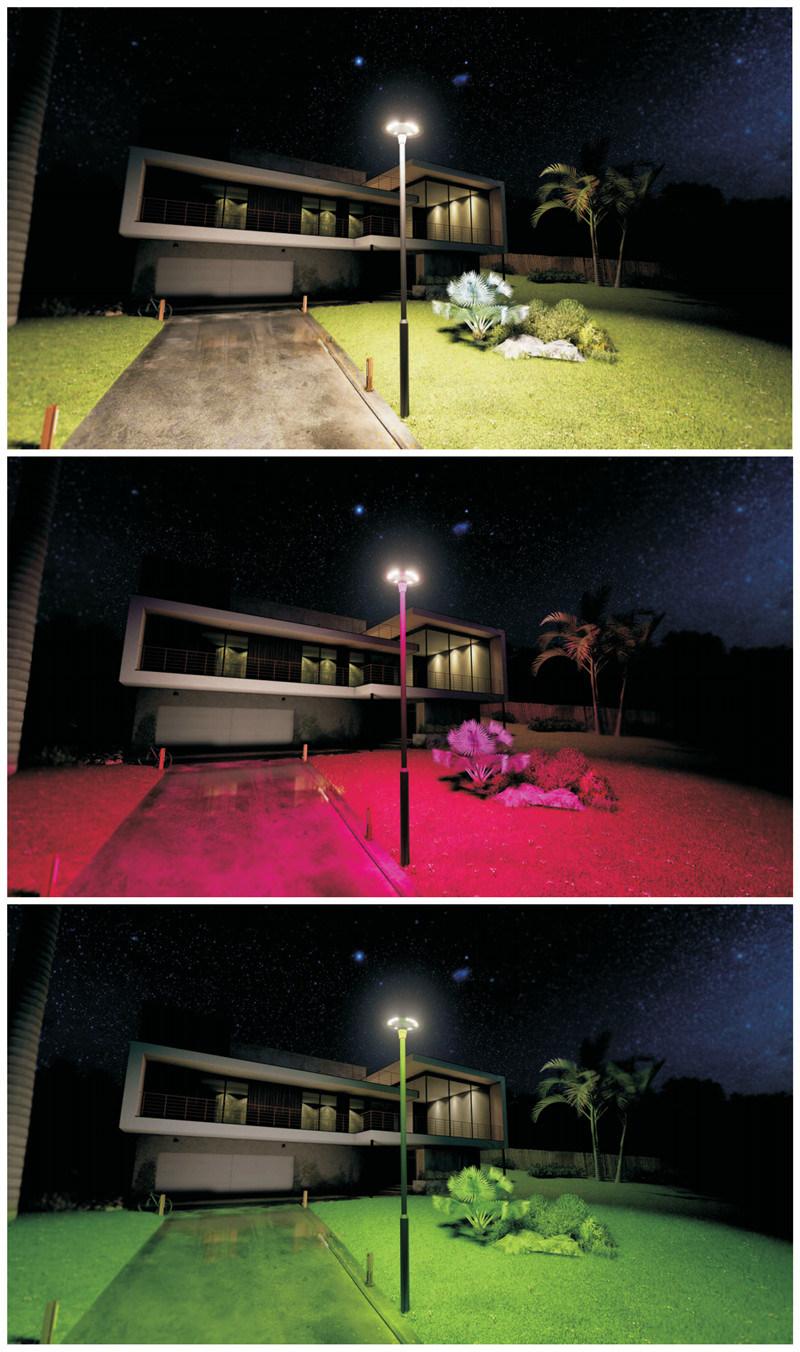 2022 UFO RGB 800W 1200W Outdoor Lighting Street Solar LED Garden Light for Park Parking Lot