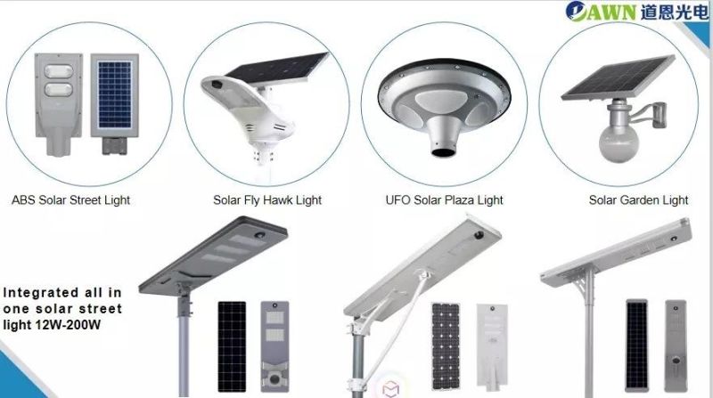 Outdoor All-in-One COB LED Light Fixture 200W 18V 100W Panel 240PCS High-Quality Garden/Road/Street Lights