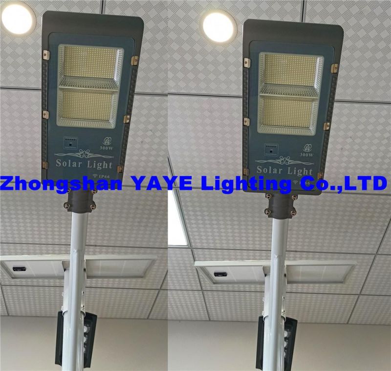 Yaye 18 Newest Design Outdoor 100W/200W/300W Solar LED Street Light /Solar Garden Light with 3 Years Warranty (USD28.5/PC for 100W)