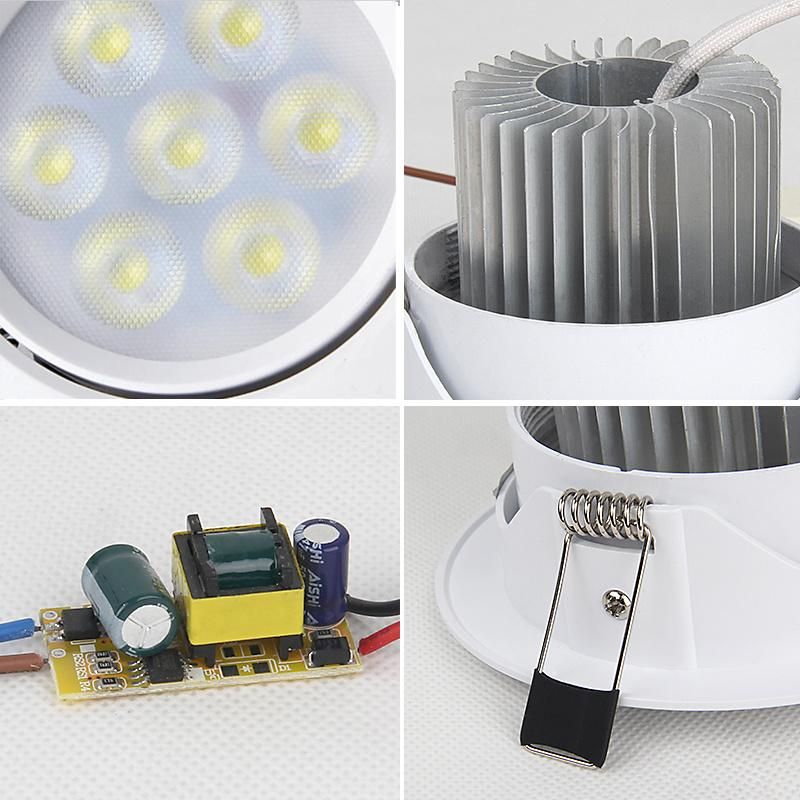 LED Lights 12W Downlight High Power LED Lamp Aluminum PC LED Recessed Downlight with CE RoHS