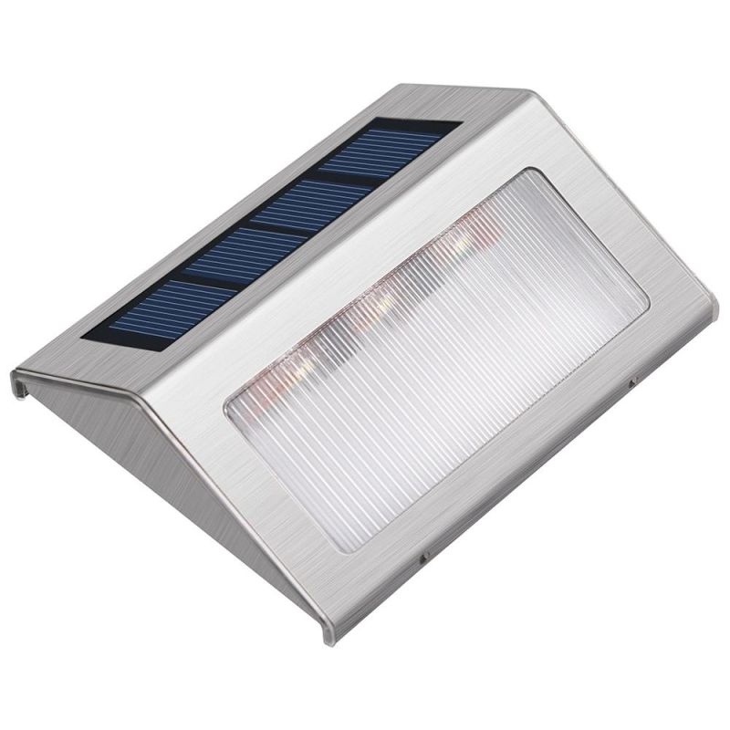 3 LED Solar Light Outdoor Stainless Steel LED Solar Light for Stairs, Paths, Deck, Patio, Garden