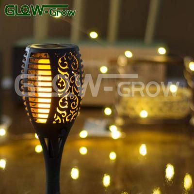 ABS IP65 Waterproof Flickering Flames Torch LED Solar Powered Garden Light