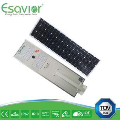 Esavior 25.6V/24ah Batteries Capacity 80W Solar Street Lights Solar Lights Outdoor Lighting