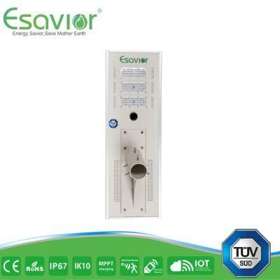 Esavior 25.6V/24ah Batteries Capacity 9000-10000lm Integrated LED Solar Street Lights Solar Lights