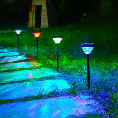 Lawn Lamp Modern Post Decor Pillar Lights Patio IP65 Waterproof Powered Outdoor LED Solar Garden Light