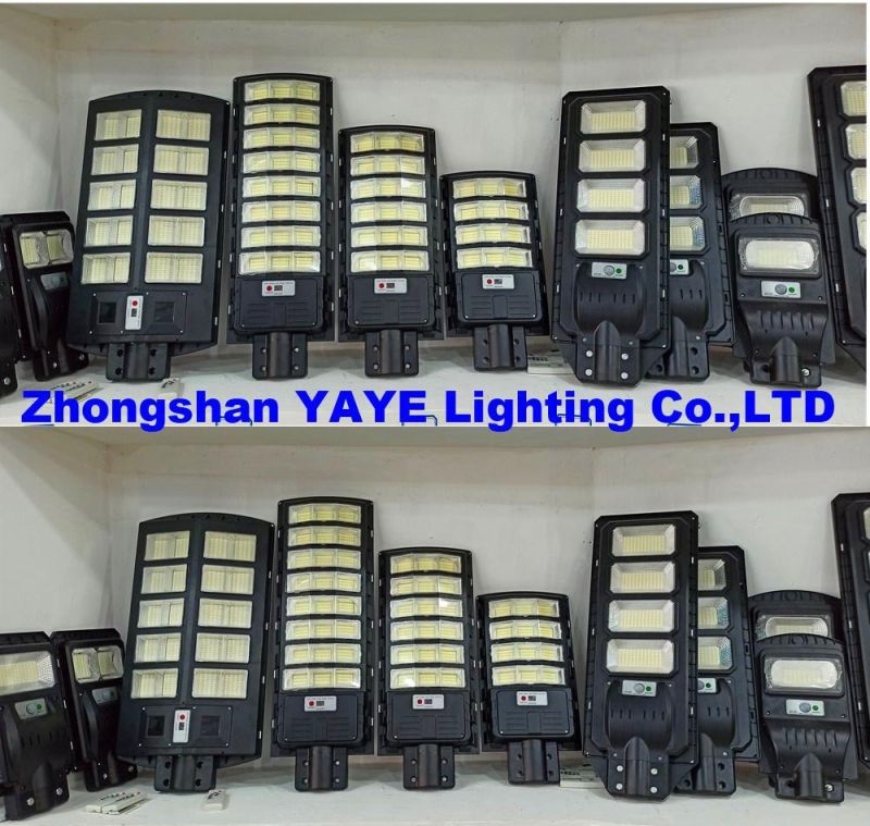 Yaye Hottest Sell Waterproof Outdoor 100W Solar LED Street Road Wall Garden Light with Radar Sensor/Remote Controller/ 3 Years Warranty/ 1000PCS Stock