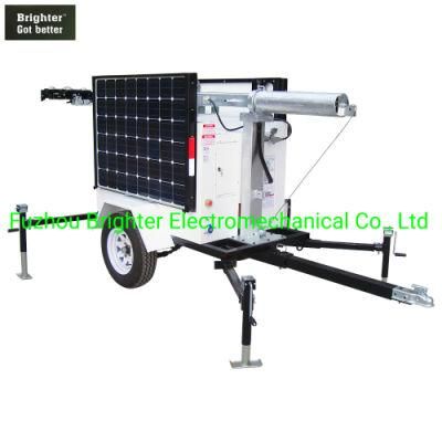 Compact Travel Safety Mobile Lighting Tower for Emergent Work