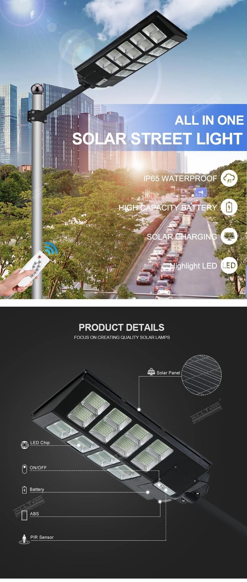 Alltop High Quality ABS All in One 300 400 500 Watt Stadium Highway Outdoor Solar LED Street Light