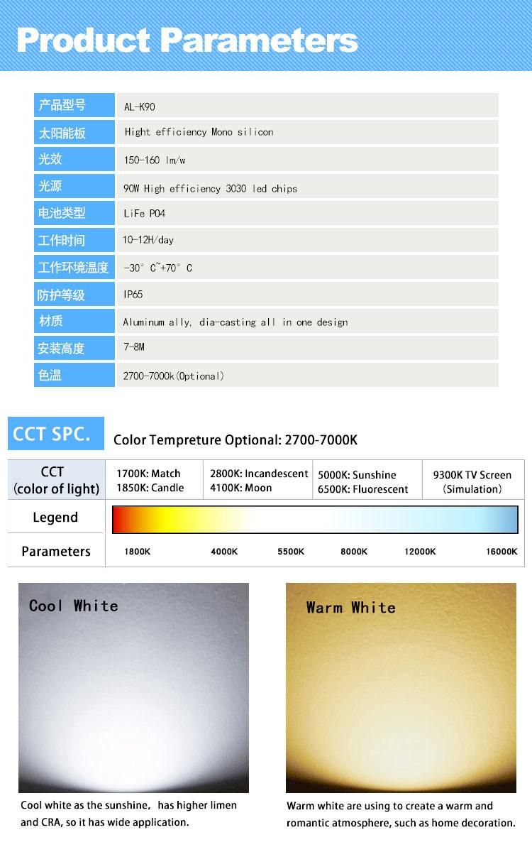 2 Years Warranty Solar Street Light up 12 Hours