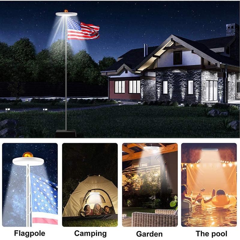 Solar Flag Pole Light - Solar Flag Light - 111 LED - Brightest Outdoor Flagpole Light for Most in-Ground Flagpoles - Dusk to Dawn Lighting Power 