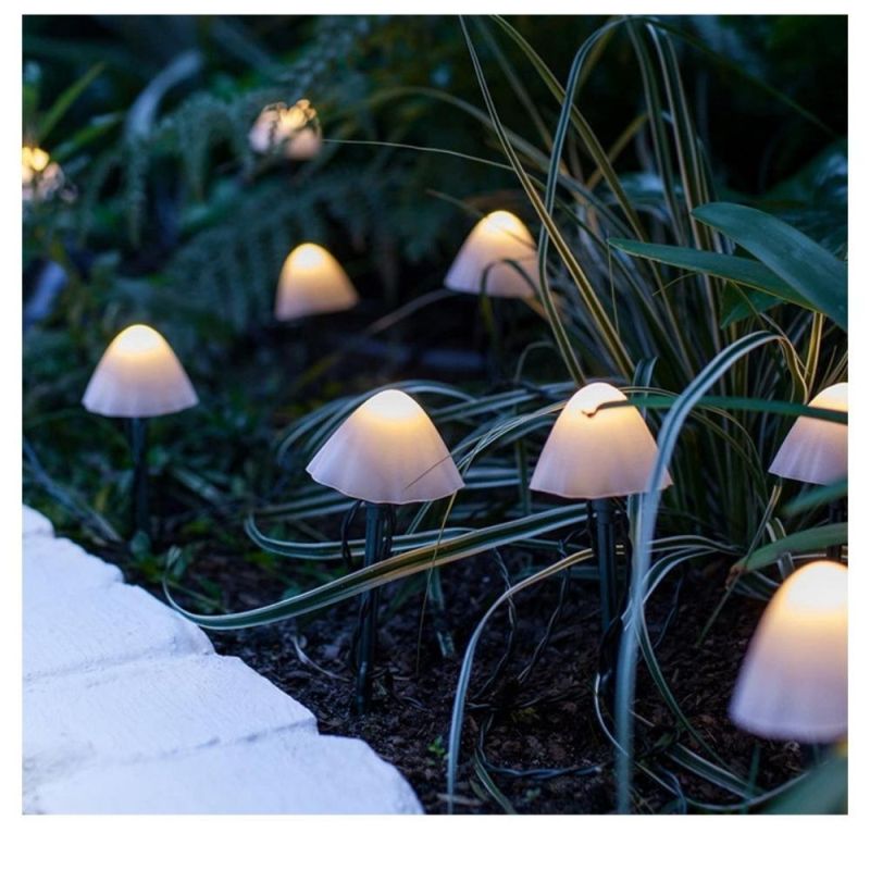 Garden Mushroom String Lights Solar Power Lovely LED String Fairy Lamp Landscape Decoration Pathway Light Wyz20500