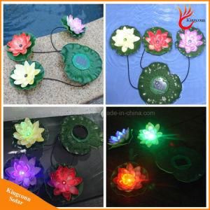 Garden Pool Floating Lotus Solar Light for Night Pond Decoration