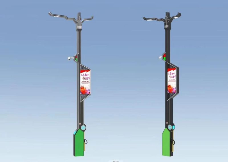 Multi-Function Smart Pole with Intelligent Lighting with a Sos Button